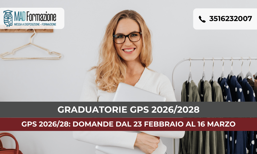 GPS 2026/28: al via le domande dal 23 febbraio