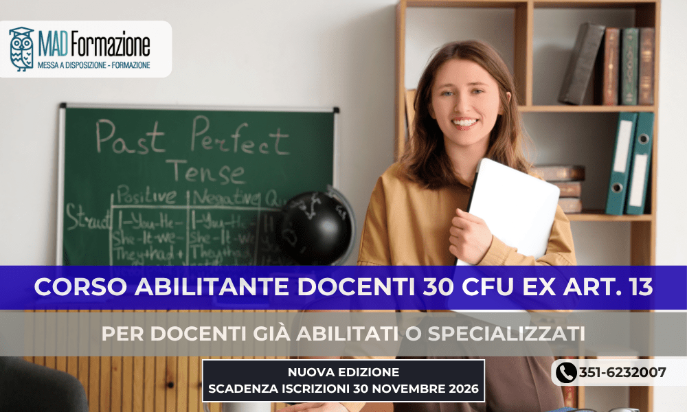 Corso Abilitante 30 CFU ex art 13